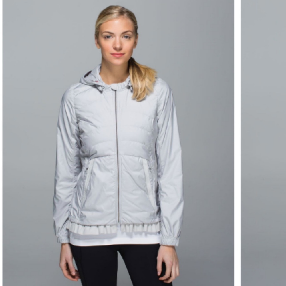 Lululemon Spring Fling Puffy Windbreaker Silver - Picture 2 of 7